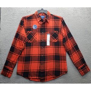 AriZona Jean Co Shirt Mens Medium Multi Check Super Soft Long Sleeve Button Up‎